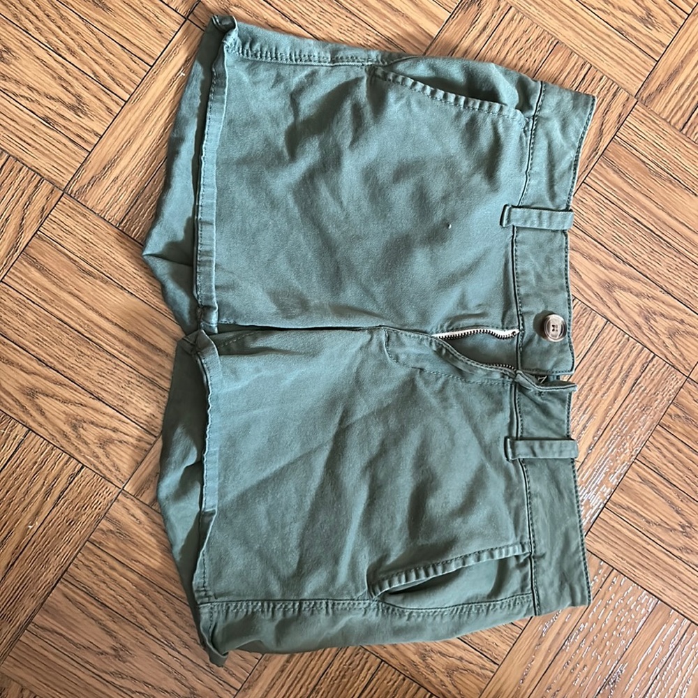 American Eagle Green Jean Shorts